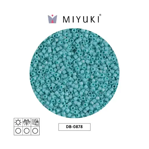 [23753] Miyuki delica 11/0 DB0878 mat opaco turquoi AB x 50g