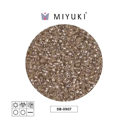 [27049] Miyuki delica 11/0 DB0907 sparkling beige forrado cristal x 50g