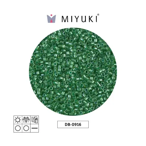 [18707] Miyuki delica 11/0 DB0916 sparkling forrado verde chartreuse x 50g