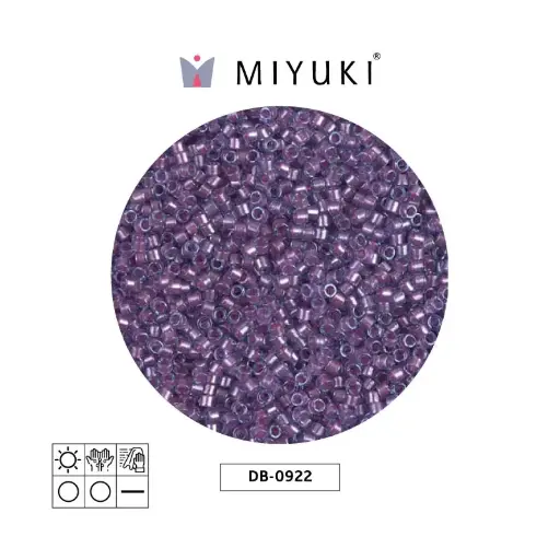 [29210] Miyuki delica 11/0 DB0922 sparkling orchid lined aqua x 50g
