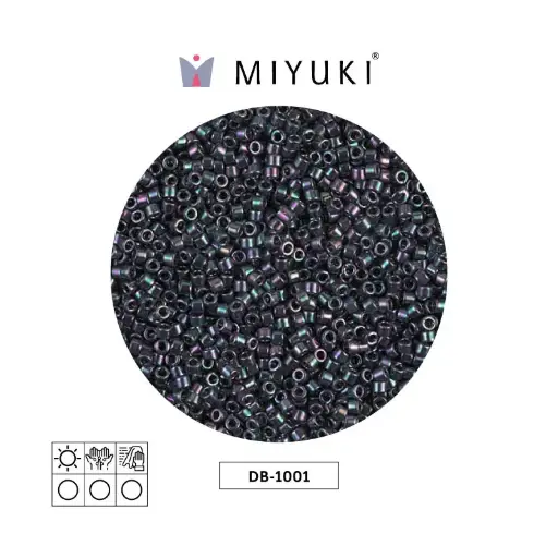 [07272] Miyuki delica 11/0 DB1001 metalizado morado verde x 50gr
