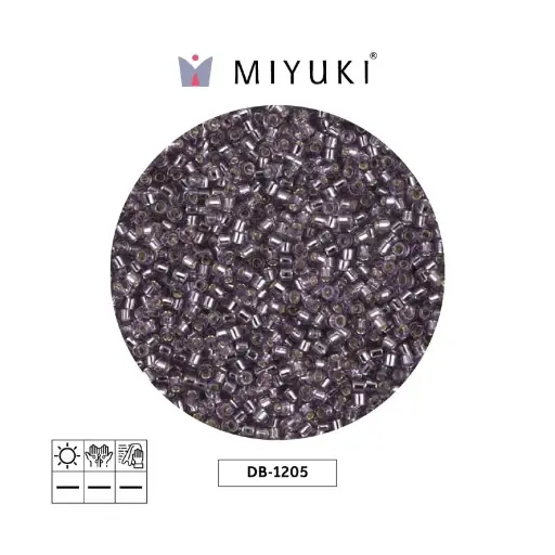 [27203] Miyuki delica 11/0 DB1205 plateado forrado claro amethyst x 50g