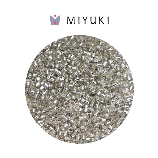 [25800] Miyuki delica 11/0 DB1211 plateado gris niebla x 50gr