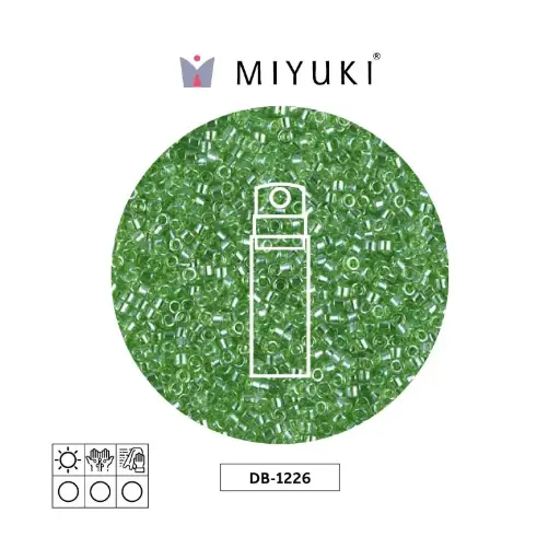 [23161] Miyuki delica 11/0 DB1226 transparente verde lusterr x 10g