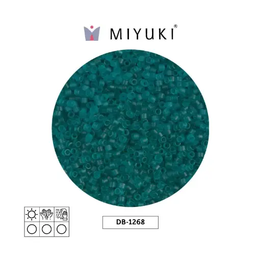 [22140] Miyuki delica 11/0 DB1268 mate transparente caribbean azul verdoso verde x 50g