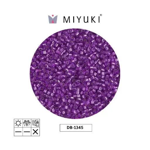 [28726] Miyuki delica 11/0 DB1345 plateado forrado bright morado x 50gr