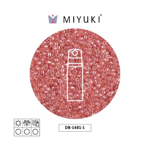 [07048] Miyuki delica 11/0 DB1481-1 transparente salmon lusterr x 10g