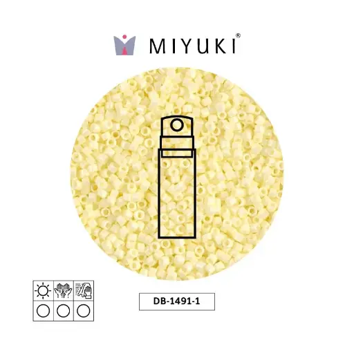 [07036] Miyuki delica 11/0 DB1491-1 opaco pálido amarillo x 10g