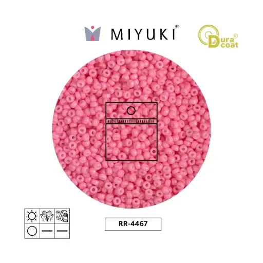 [28443] Mostacilla Miyuki rocalla 11/0 RR4467 opaco carnation Duracoat x 25g