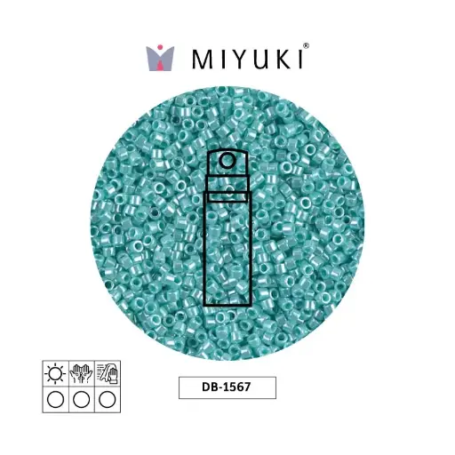[15391] Miyuki delica 11/0 DB1567 opaco azul opal lusterr x 10g