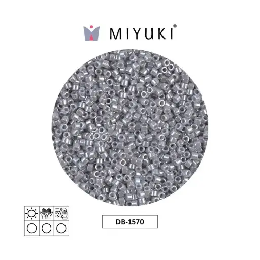 [32104] Miyuki delica 11/0 DB1570 opaco ghost gris lusterr x 50g