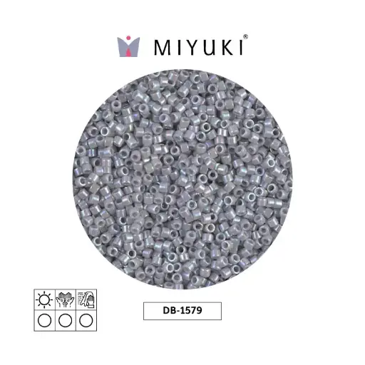 [28452] Miyuki delica 11/0 DB1579 opaco ghost gris AB x 50g