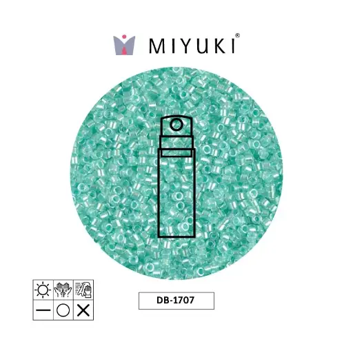 [06463] Miyuki delica 11/0 DB1707 opauqe perla forrado glacier azul x 10g