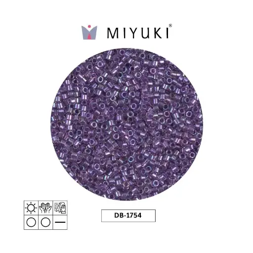 [03697] Miyuki delica 11/0 DB1754 sparkling purpe forrado cristal AB x 50g