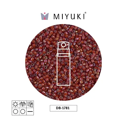 [01196] Miyuki delica 11/0 DB1781 forrado vinotinto AB x 10g