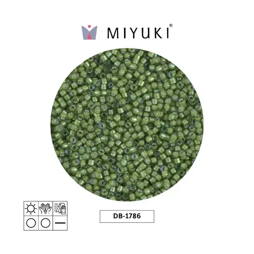 [28599] Miyuki delica 11/0 DB1786 forrado claro verde AB x 50g