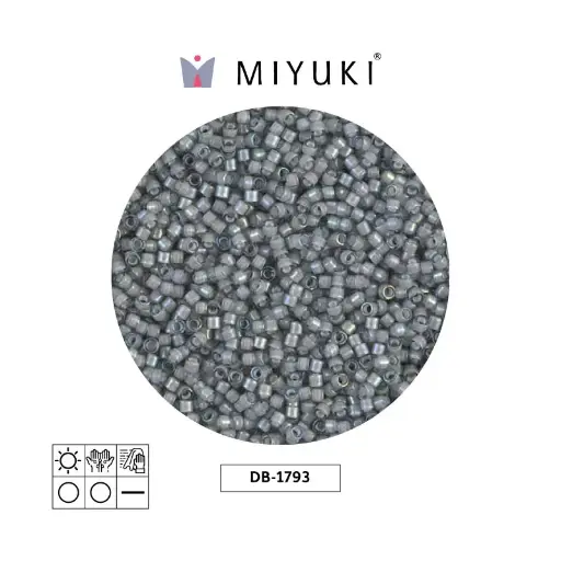 [10454] Miyuki delica 11/0 DB1793 forrado gris AB x 50g