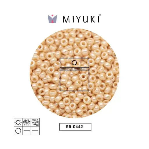 [03305] Mostacilla Miyuki rocalla 11/0 RR0442 opaco beige brillo x 25g 