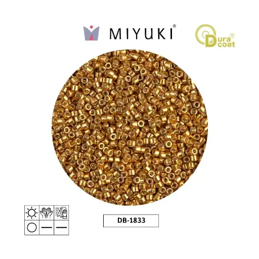 [15436] Miyuki delica 11/0 DB1833 galvanizado amarillo dorado x 50g