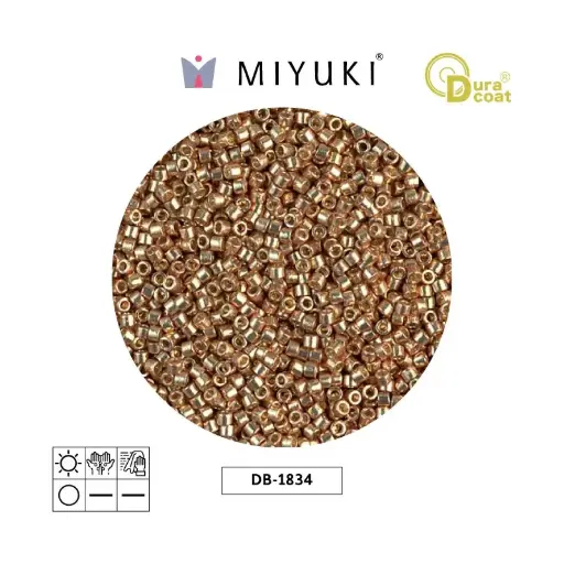 [08588] Miyuki delica 11/0 DB1834 galvanizado champagne Duracoat x 50g