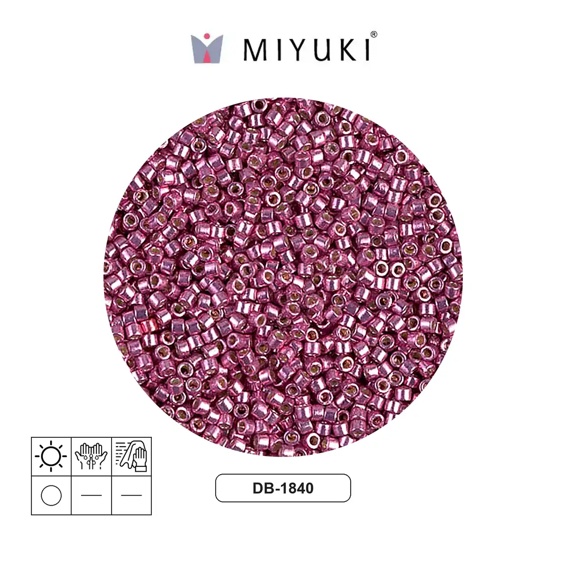 [29479] Miyuki delica 11/0 DB1840 galvanizado hot rosado x 50g