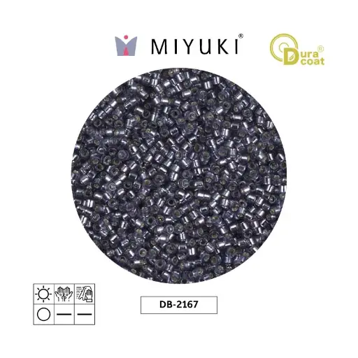 [07271] Miyuki delica 11/0 DB2167 duraco plateado azul x 50gr