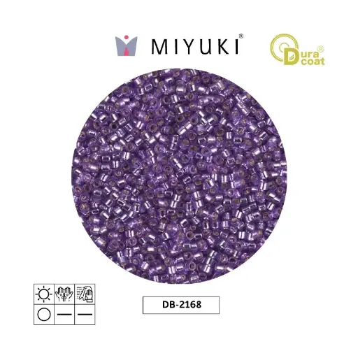 [12739] Miyuki delica 11/0 DB2168 plateado forrado orchid Duracoat x 50gr