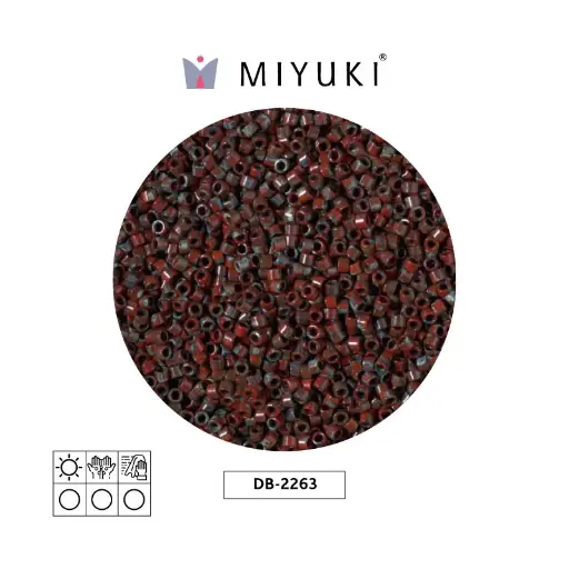 [17851] Miyuki delica 11/0 DB2263 opaco rojo picasso x 50g