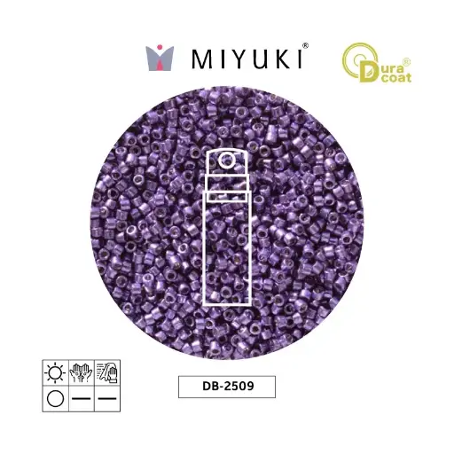 [21907] Miyuki delica 11/0 DB2509 Duracoat galvanizado oscuro lila x 10g