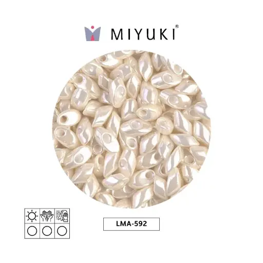 Miyuki long magatama 4x7mm LMA0592 antique marfil perla Ceylon perlado x 250g