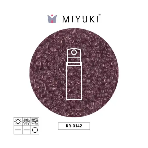 [31566] Mostacilla Miyuki rocalla 11/0 RR0142 transparente ahumado morado x 10g