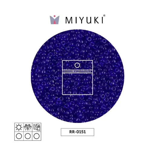 [16482] Mostacilla Miyuki rocalla 11/0 RR0151 transparente azul x 25g