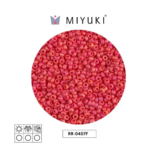 [07816] Mostacilla Miyuki rocalla 11/0 RR0407F opaco claro rojo mate x 250g