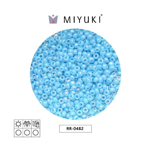 [02629] Mostacilla Miyuki rocalla 11/0 RR0482 opaco azul turquesa azul AB x 250g