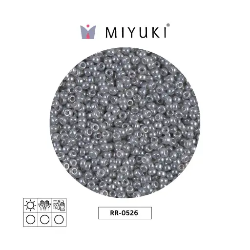 [09292] Mostacilla Miyuki rocalla 11/0 RR0526 gris Ceylon perlado x 250g