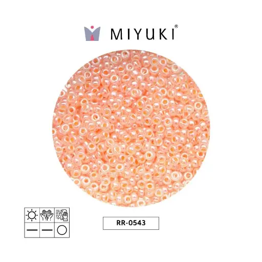[02630] Mostacilla Miyuki rocalla 11/0 RR0543 forrado capucine rojo brillo x 250g