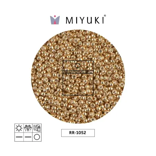 [31084] Mostacilla Miyuki rocalla 11/0 RR1052 galvanizado amarillo dorado x 20g
