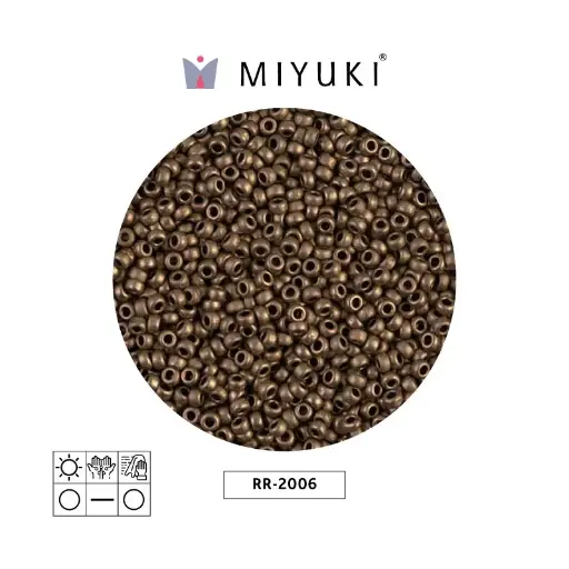 [20258] Mostacilla Miyuki rocalla 11/0 RR2006 mate metalizado oscuro bronce x 250g