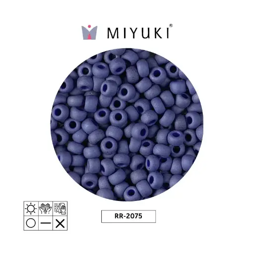 [09252] Mostacilla Miyuki rocalla 6/0 RR2075 mate opaco azul lust x 250g
