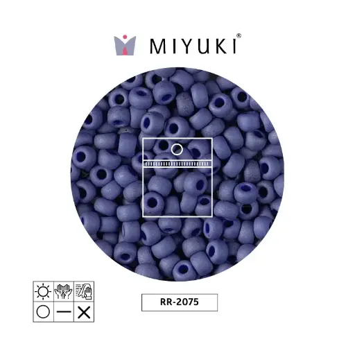[05777] Mostacilla Miyuki rocalla 6/0 RR2075 mate opaco azul brillo x 25g