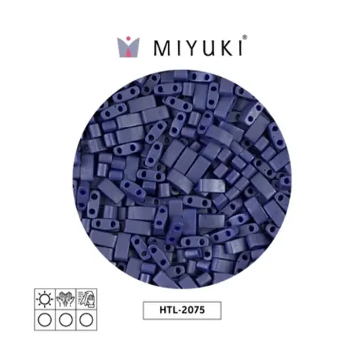 [31353] Miyuki half tila 5x2.3x1.9mm HTL2075 mate opaco azul brillo x 50g