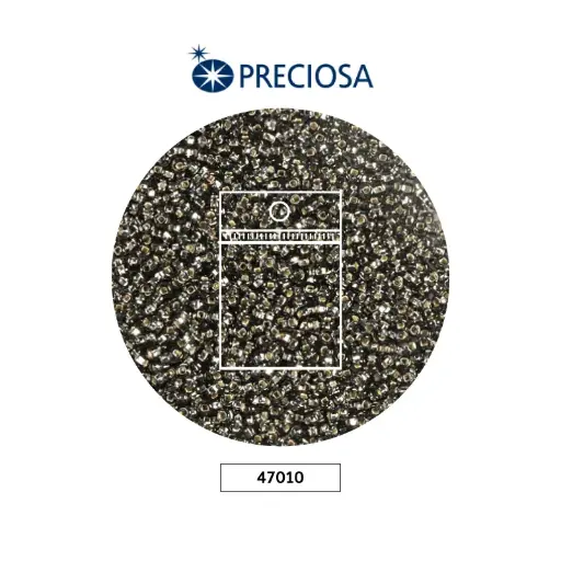 [28550] Mostacilla checa preciosa 10/0 47010 LP black diamond x 50g