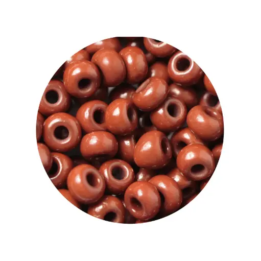 [11751] Mostacilla checa preciosa 8/0 3mm 13600 cafe claro x 500g