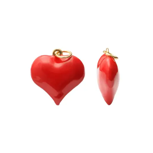 [25771] Dijes esmaltado corazon rojo 16mm x und