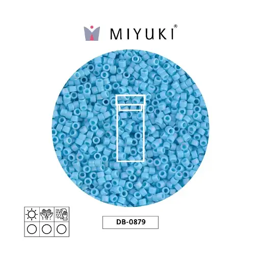 [03077] Miyuki delica 11/0 DB0879 sky blue AB op mat x 3g