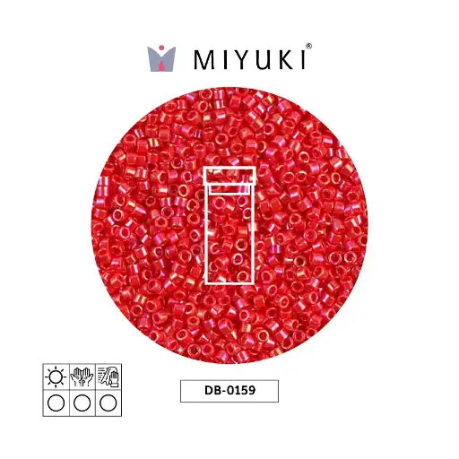 [02710] Miyuki delica 11/0 DB0159 opaque vermillion red AB x 3g