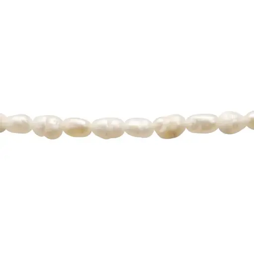 [19371] Perla biwa rice 3x4mm x 35cms (73 unds aprox)