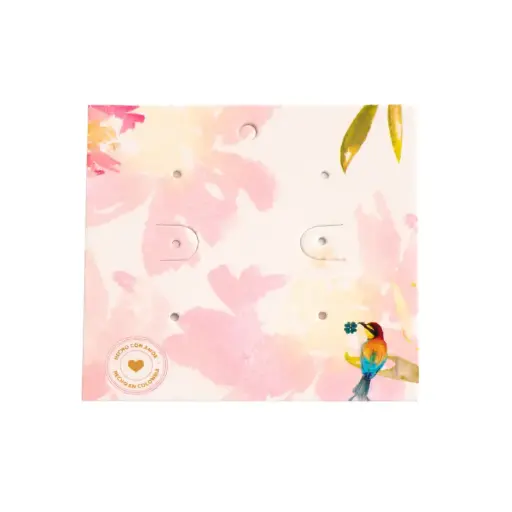 [15162] Etiqueta aretes accesorios flor x und