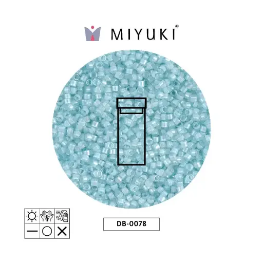 [24603] Miyuki delica 11/0 DB0078 azul niebla forrado cristal lusterr x 3g
