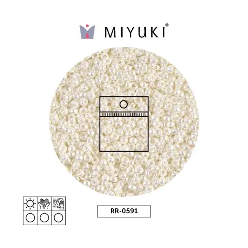 [25884] Mostacilla Miyuki rocalla 11/0 RR0591 marfil perla Ceylon perlado x 25g
